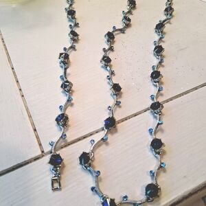 Elegant Blue and Silver Women's Necklace